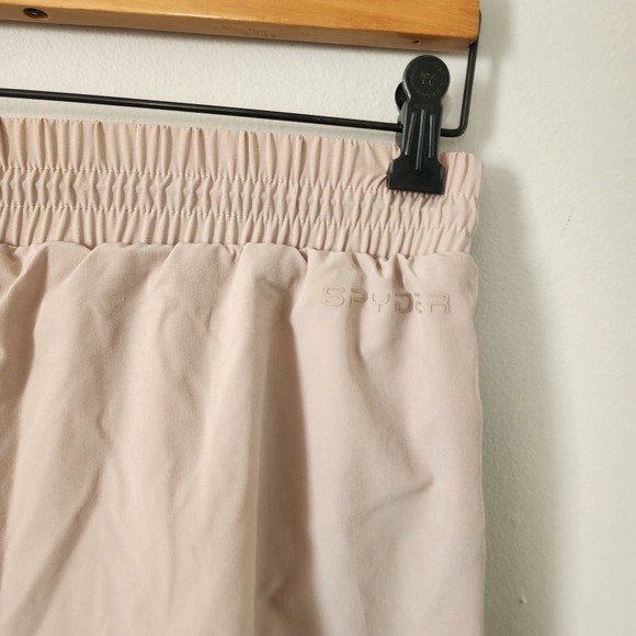 Womens Spyder Athletic Shorts High Waisted Tan Pockets Medium - Picture 6 of 6